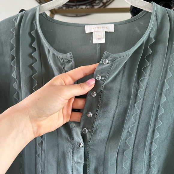 Intropia olive long sleeve dress - Picture 6 of 7